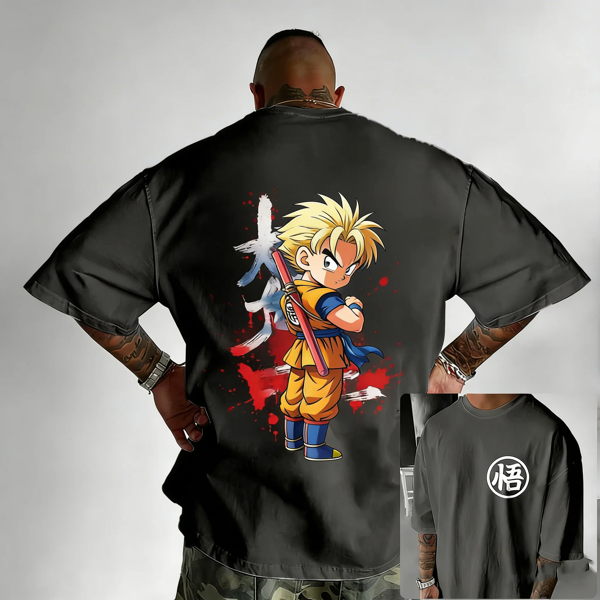

Dragon Ball Summer T-shirt Japanese Anime Master 2000s Style Rei Kagubo Style Children's Style and Parents Short Sleeve Shirt
