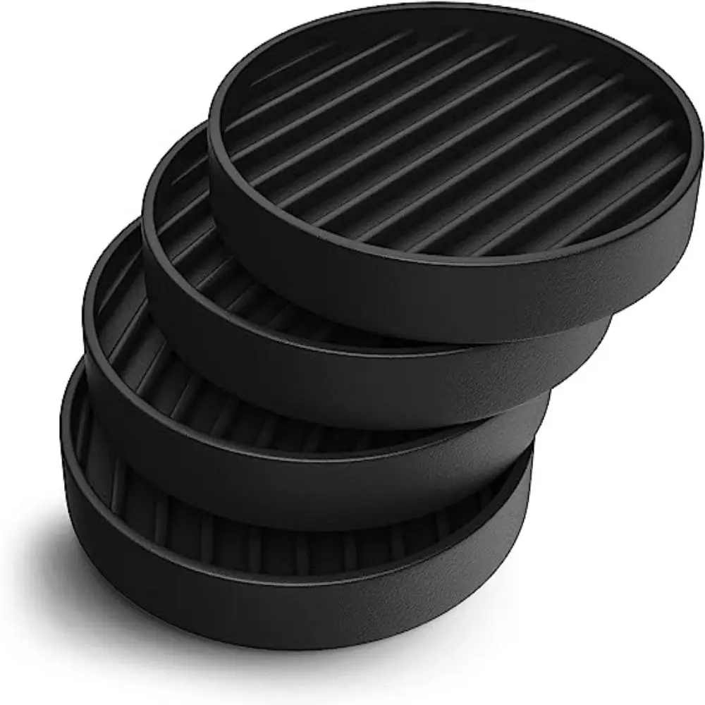 4Pcs/set Useful Square Round Furniture Coasters Rubber Non Slip Caster Cups Chair Feet Stoppers Couch/Chair/Bed Stoppers