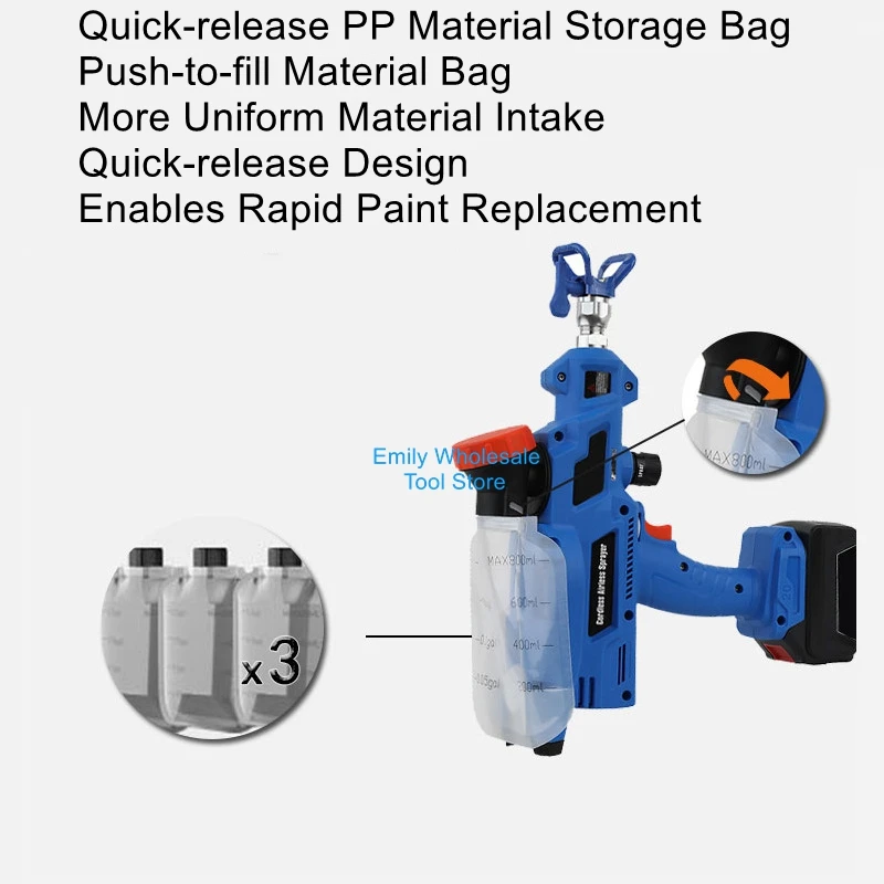 High-Pressure Airless Sprayer for Latex Paint Electric Spray Gun for Home Touch-Up Painting All-in-One Home Repair Sprayer