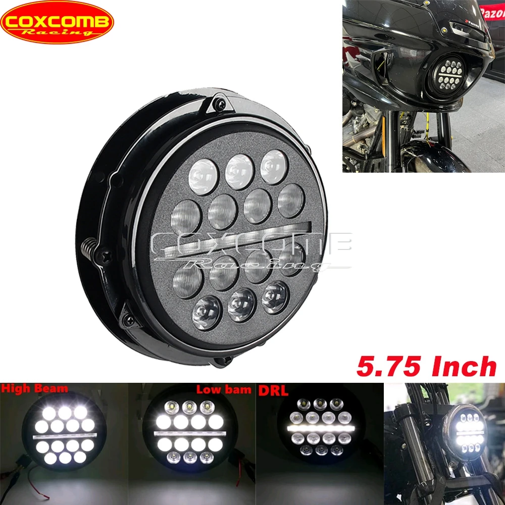 5.75 Inch Headlight Motorcycle LED Head Light Projector For Harley M8 Softail Low Rider ST FXLRST EI Diablo FXRST High/Low Beam
