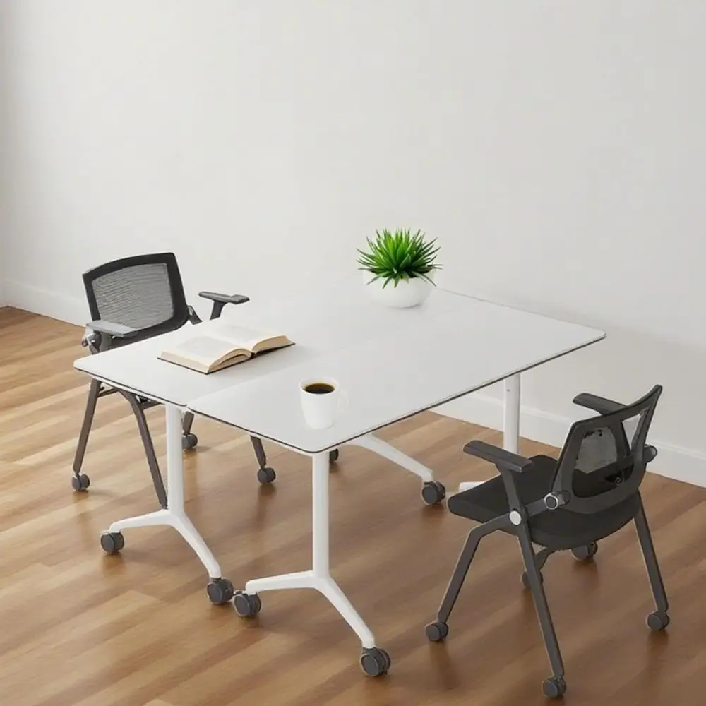 

Adjustable Height Mobile Training Tables with Lockable Wheels for Conference and Classroom Use（2Pack 61IN）