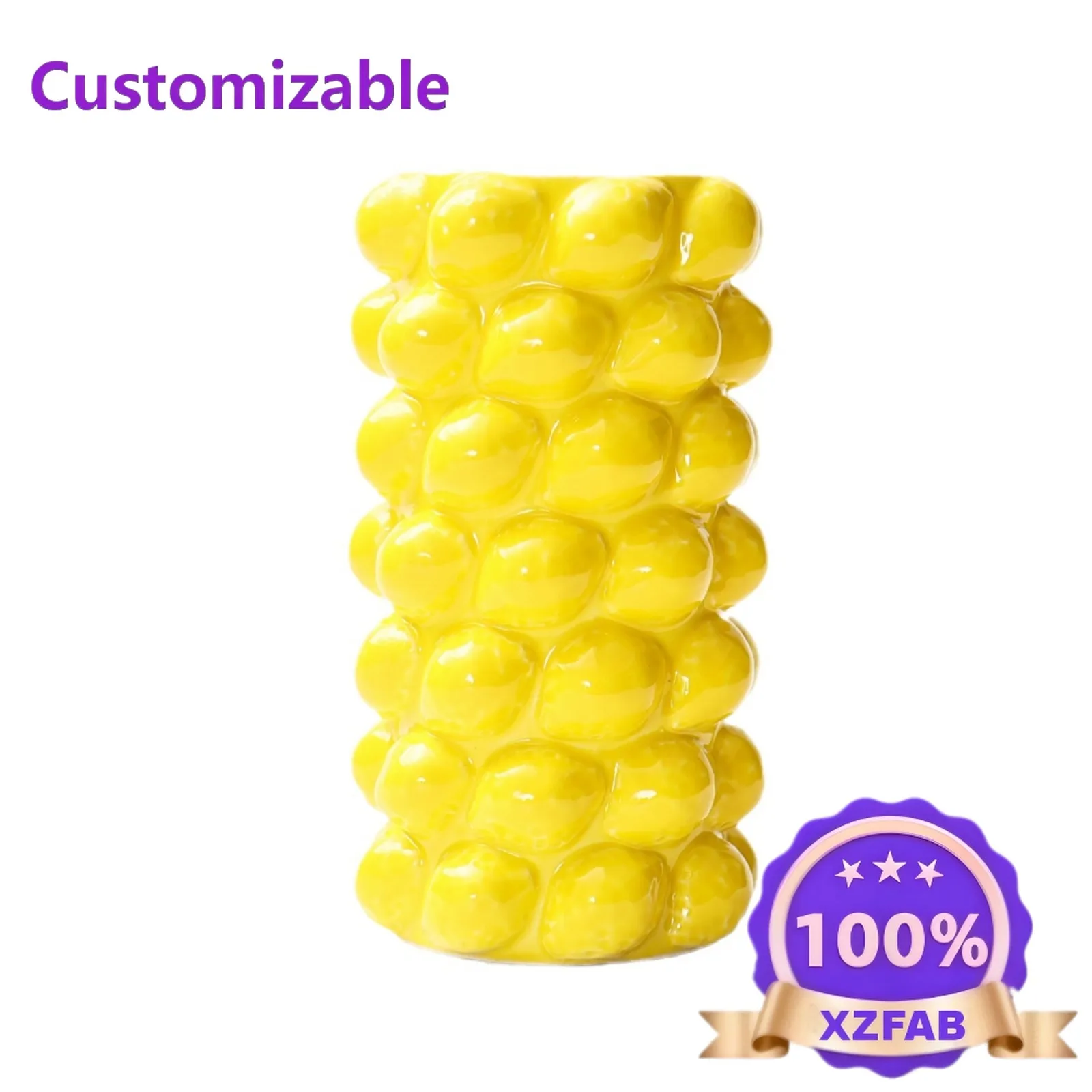 Factory Direct 2026 Nordic Style Ceramic Fruit Vase Lemon/Strawberry Design Home Decoration for Wedding Tabletop