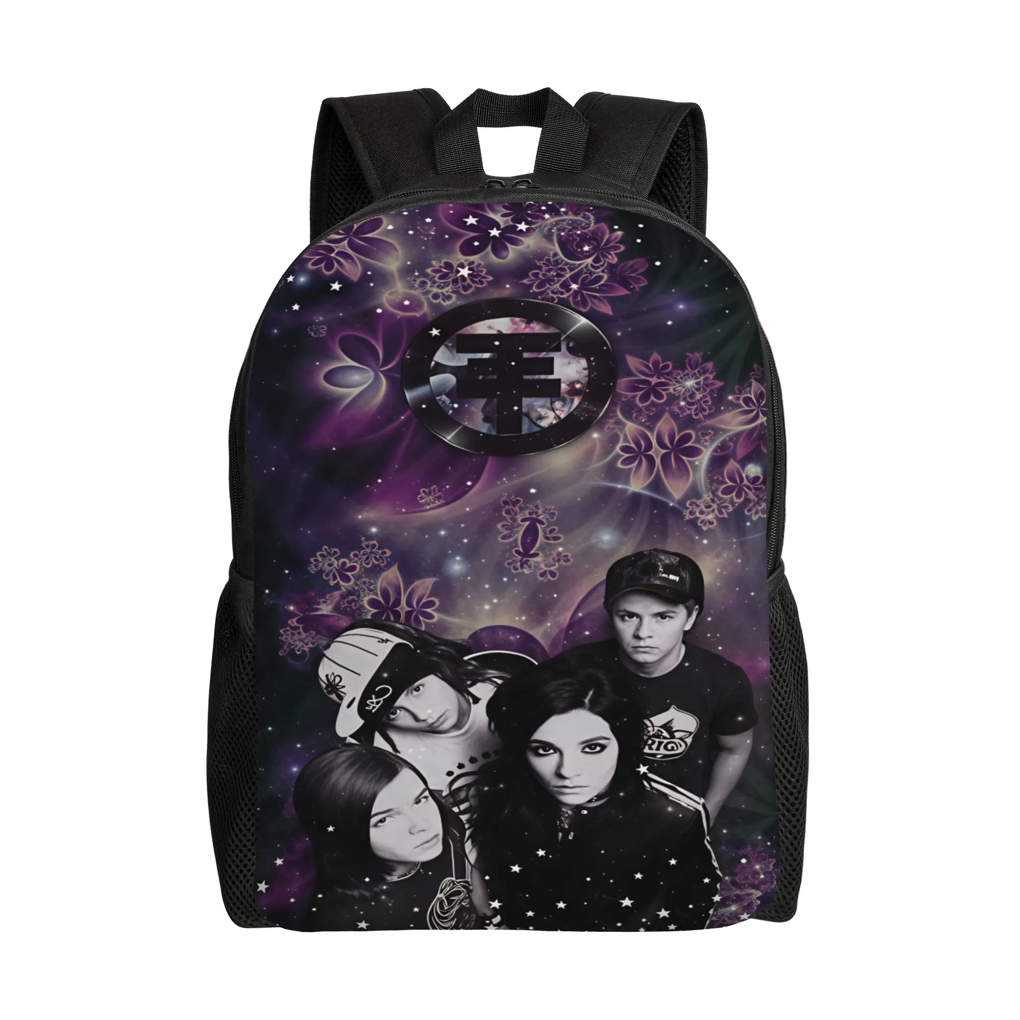 Tokio Hotel Bill Tom Kaulitz  Backpack  Student Unisex Polyester Camping Backpacks Durable Style High School Bags Rucksack