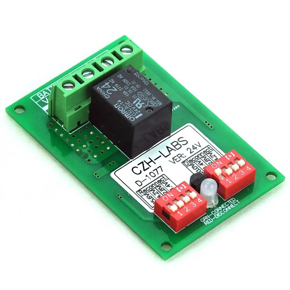 CZH-LABS Low Voltage Disconnect Module LVD, 24V 10A, Protect/Prolong Battery Life.