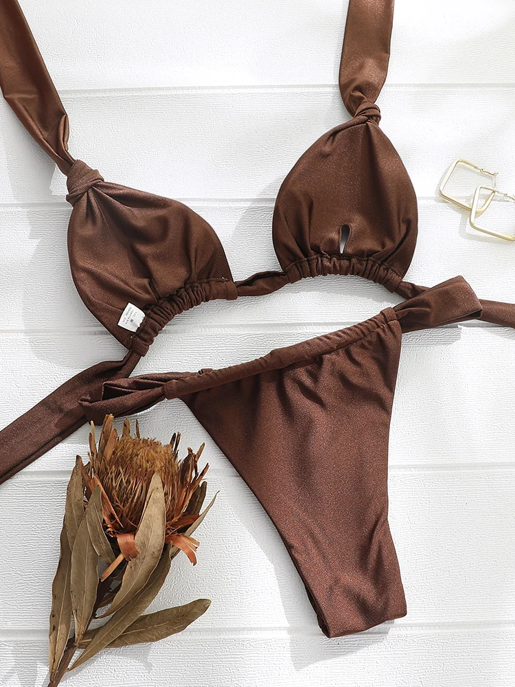 จีบบิกินี่ Push Up ชุดว่ายน้ําชุดว่ายน้ําเซ็กซี่ผู้หญิง Beachwear สีทึบชุดว่ายน้ํา 2024 บิกินี่ชุดว่ายน้ําฤดูร้อน