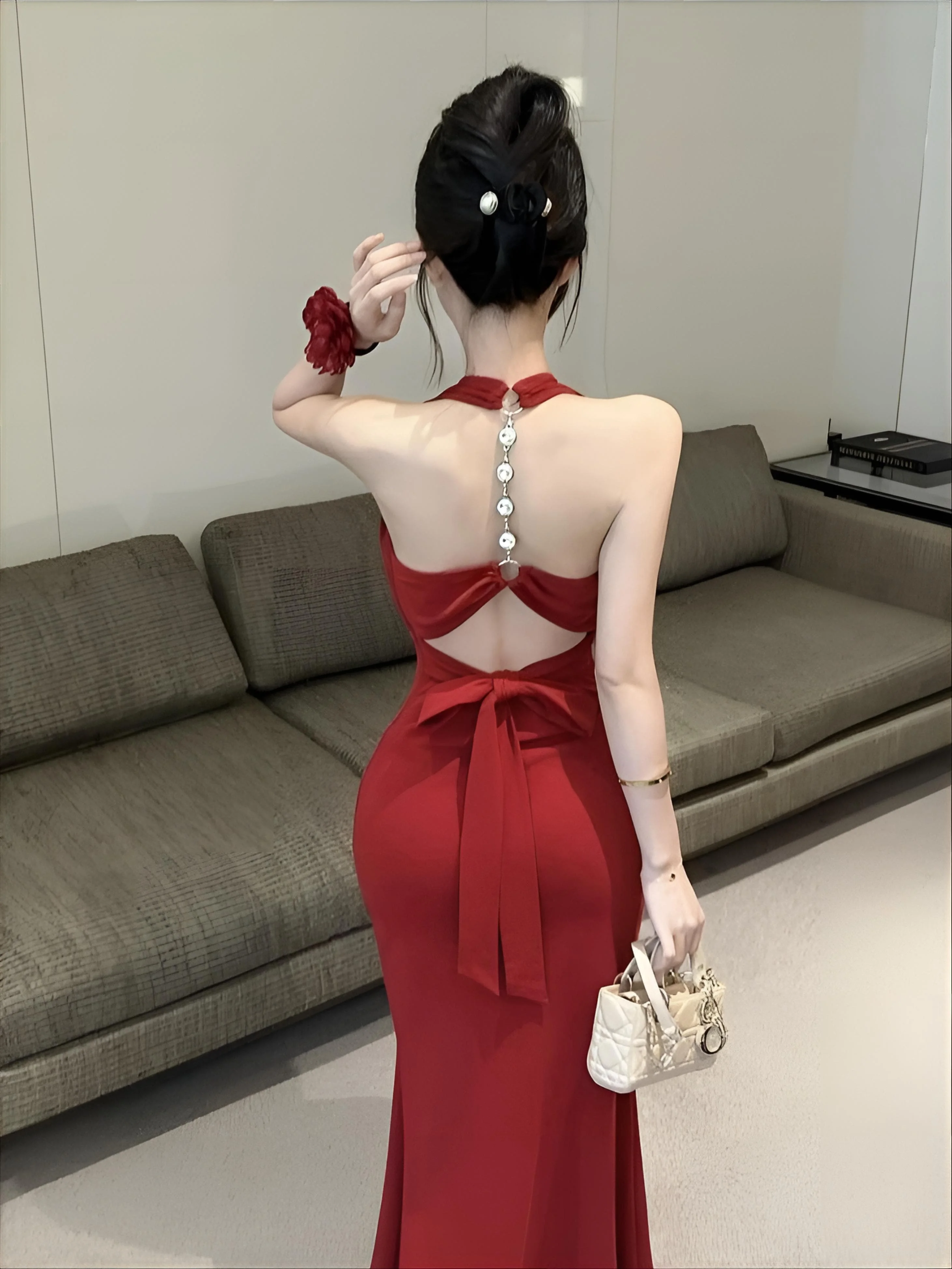 Vestidos femininos de verão cupro listrado vertical amarrado em camadas faixas cabidas vestidos de verão resort mori pastoral artístico commute