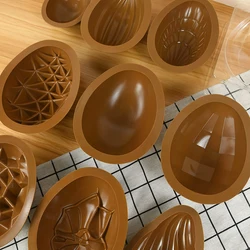 1Pcs Easter Egg Half Sphere Shape Silicone Chocolate Mold DIY Baking Pudding Chocolate Cake Mold Pastry Kitchen Accessories Tool