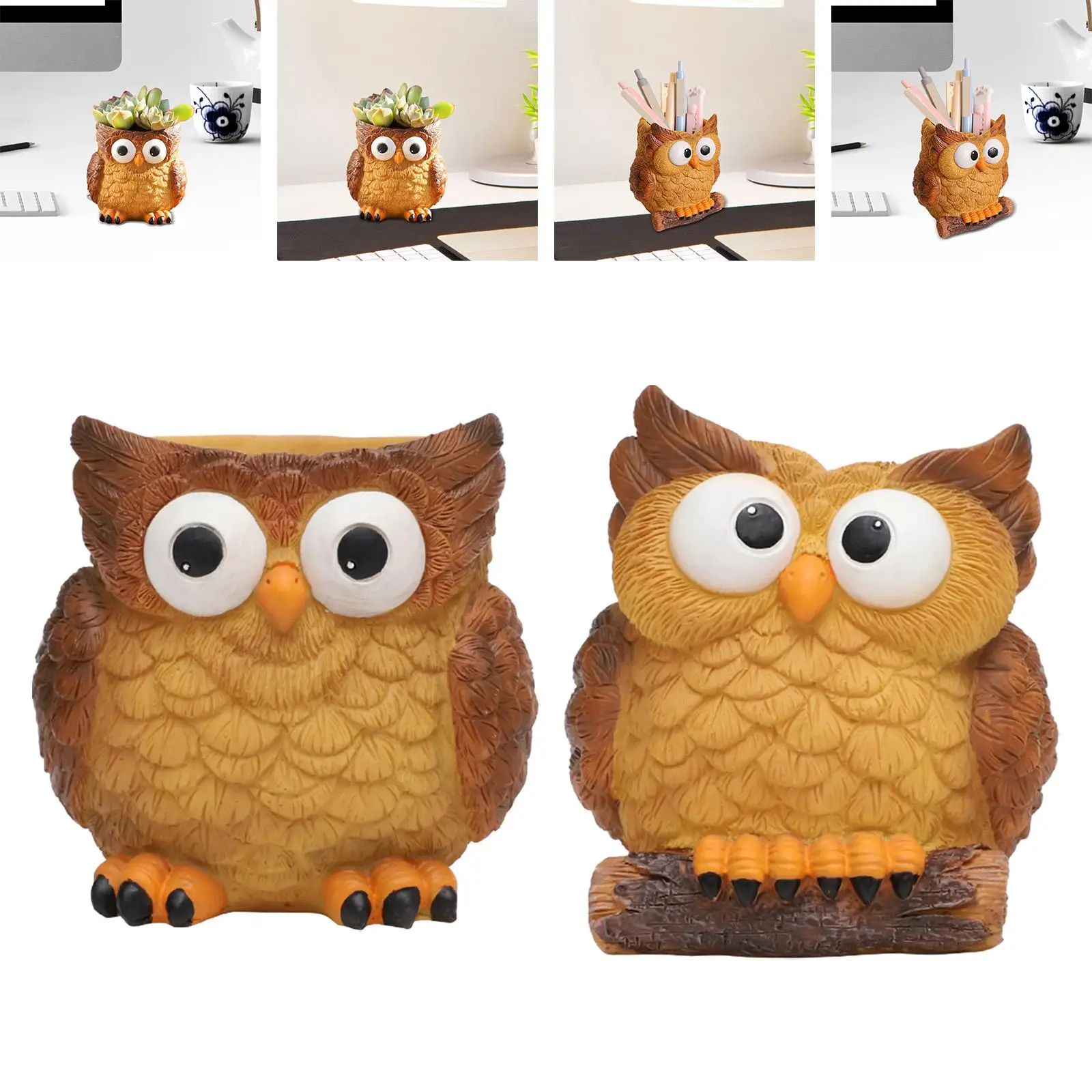 

Цветочный горшок с животными, горшок для растений, мультяшный бутон, ваза, декор, держатель для ручек, сова