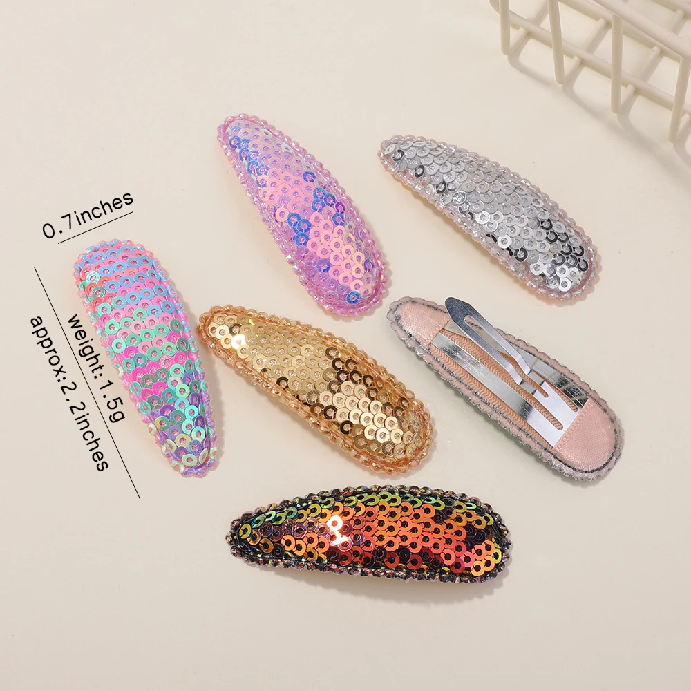 10Pcs/Set Korean Party Sequins BB Clips Hair Clips for Kids Handmade Hairpins Barrettes Headwear Girls Baby Hair Accessories