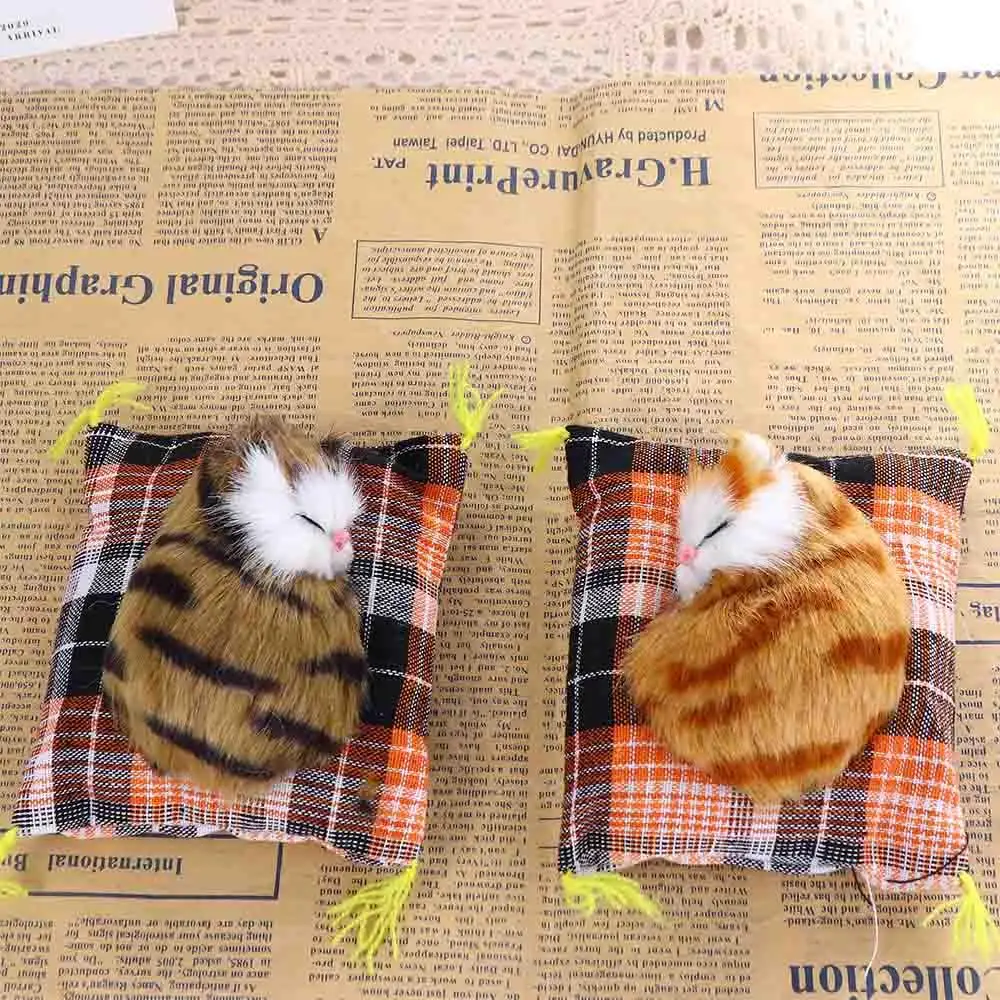 Artificial bonito pelúcia criativo pano almofada crianças presente de aniversário gatos falsos gato ornamentos simulação gato de pelúcia gatos