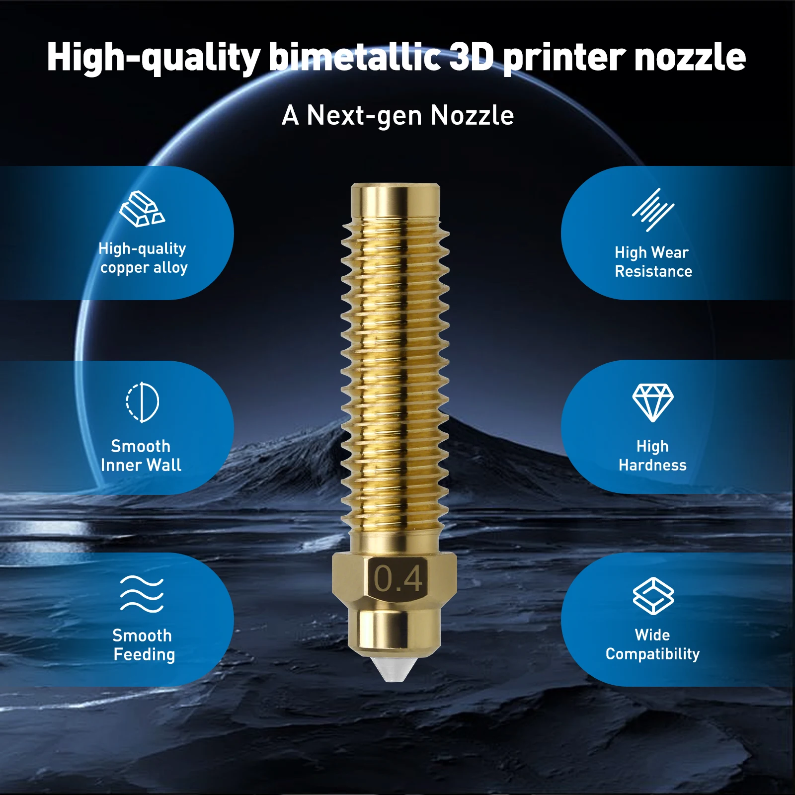ELEGOO ケンタウリカーボン 0.2/0.4/0.6/0 - 3D Printer Nozzle Brass のレビューと価格