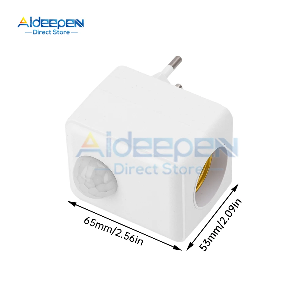 Smart AC110-240V PIR sensore di movimento a infrarossi a induzione E27 supporto Base lampada a LED con interruttore di controllo della luce