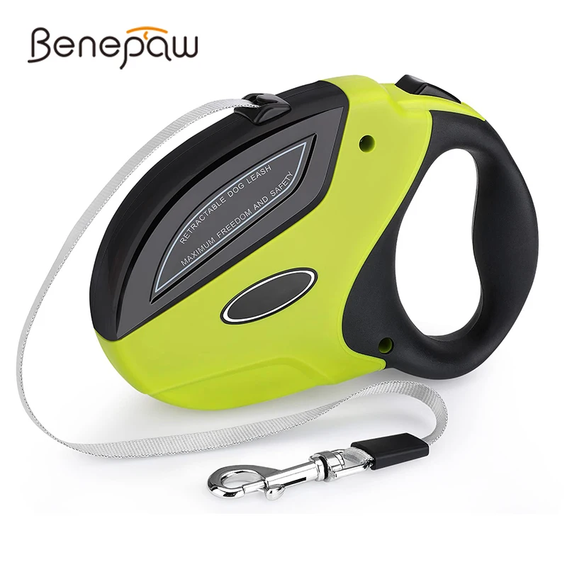 

Benepaw Strong Retractable Dog Leash Ergonomic Handle One-Handed Brake No Tangle Pet Lead For Small Medium Large Dogs Walking