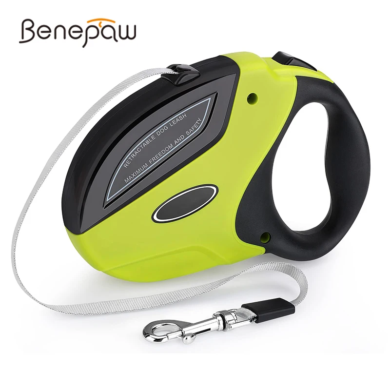 Benepaw Strong Retractable Dog Leash Ergonomic Handle One-Handed Brake No Tangle Pet Lead For Small Medium Large Dogs Walking