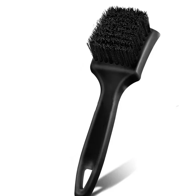 Brosse Noire Multifonctionnelle pour Voiture, Outil de Lavage Automobile, Anneau en Acier pour Moyeu de Roue, Coussretours de Pied pour Livres en Tissu, 1 Pièce