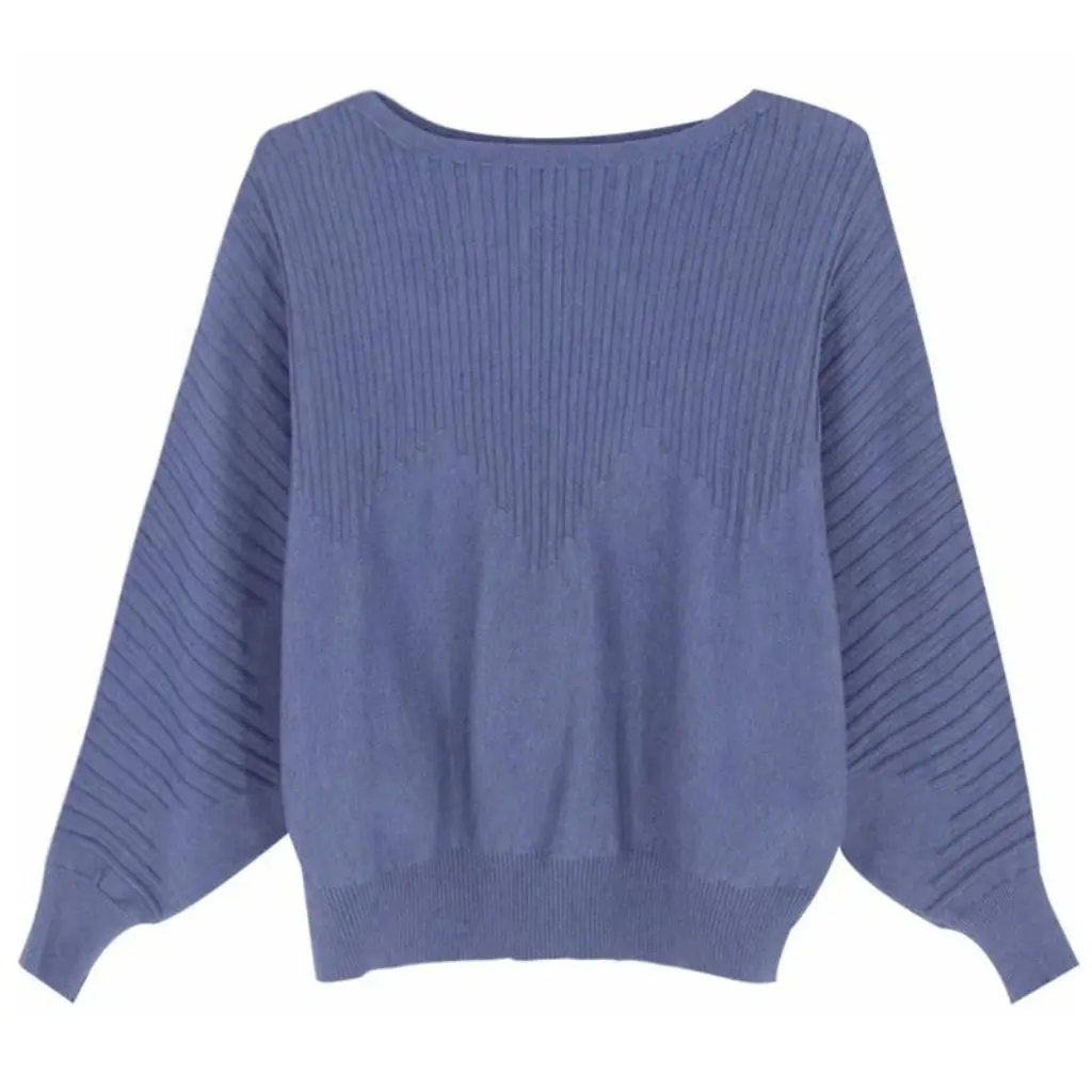 

Women's Korean Loose Short Sweater with Bat Sleeves Knitted Base Shirt Top for Autumn Spring Fashion New Arrival