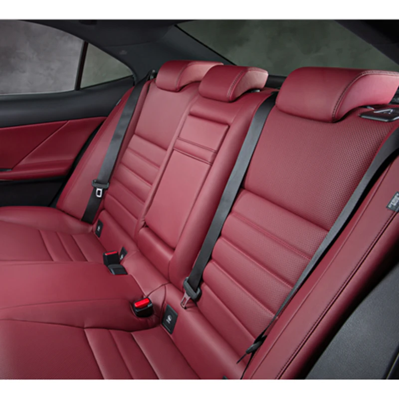 Luxury Genuine Leather Middle Part 5 Seaters Custom Fit for 2004-2018  IS Series Car Seat Covers Front Rear Cushion
