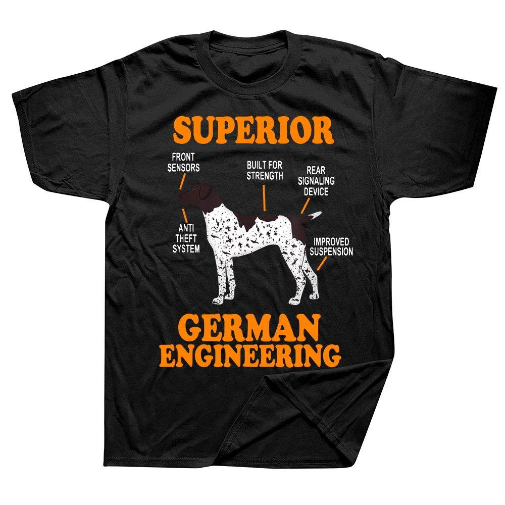 German Shorthair Pointer Funny Dog T Shirts Summer Graphic Cotton Streetwear Short Sleeve Birthday Gifts T-shirt Mens Clothing