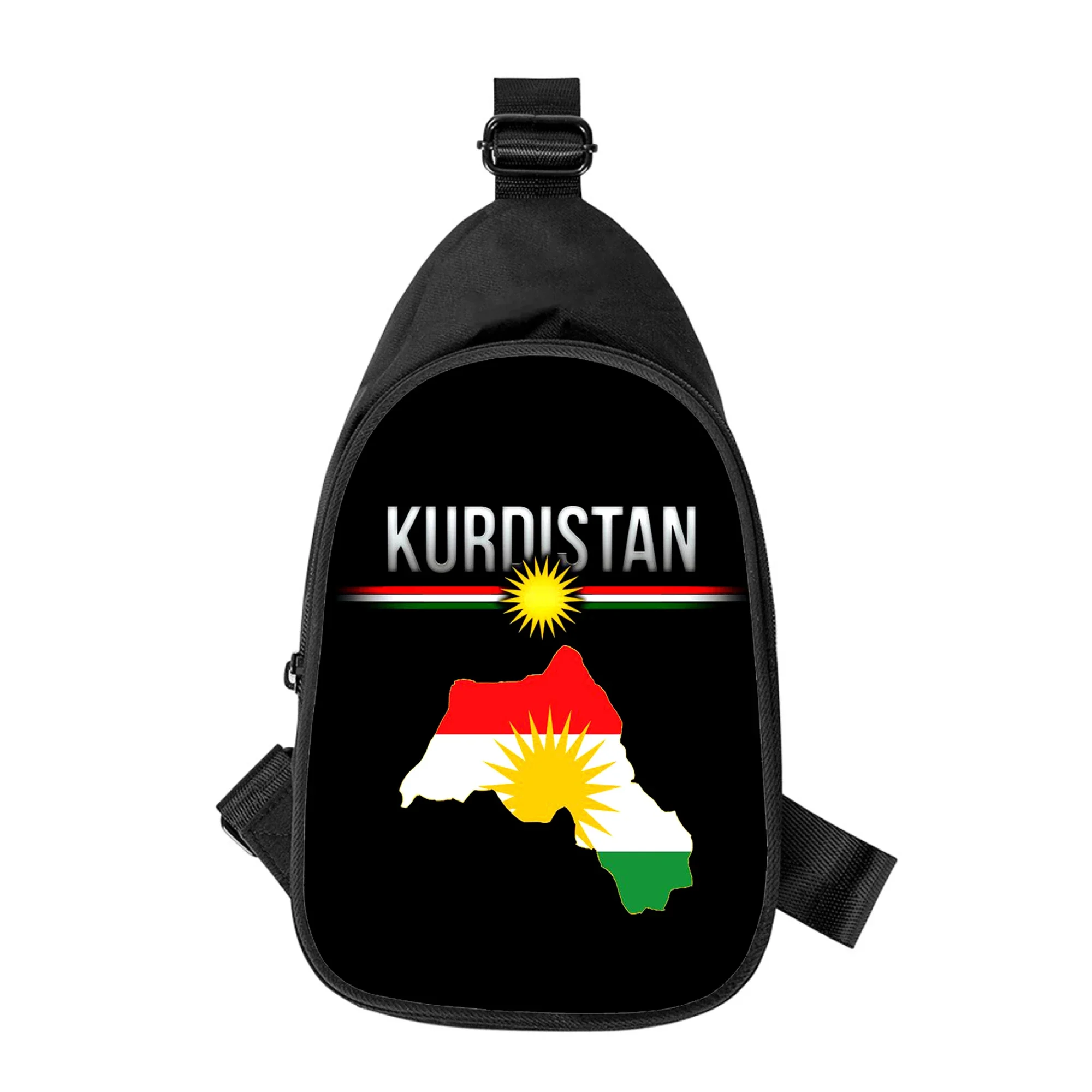 Kurdistan Vlag 3d Print Nieuwe Mannen Kruis Borst Tas Diagonaal Vrouwen Schoudertas Echtgenoot School Taille Pack Mannelijk Borstpakket