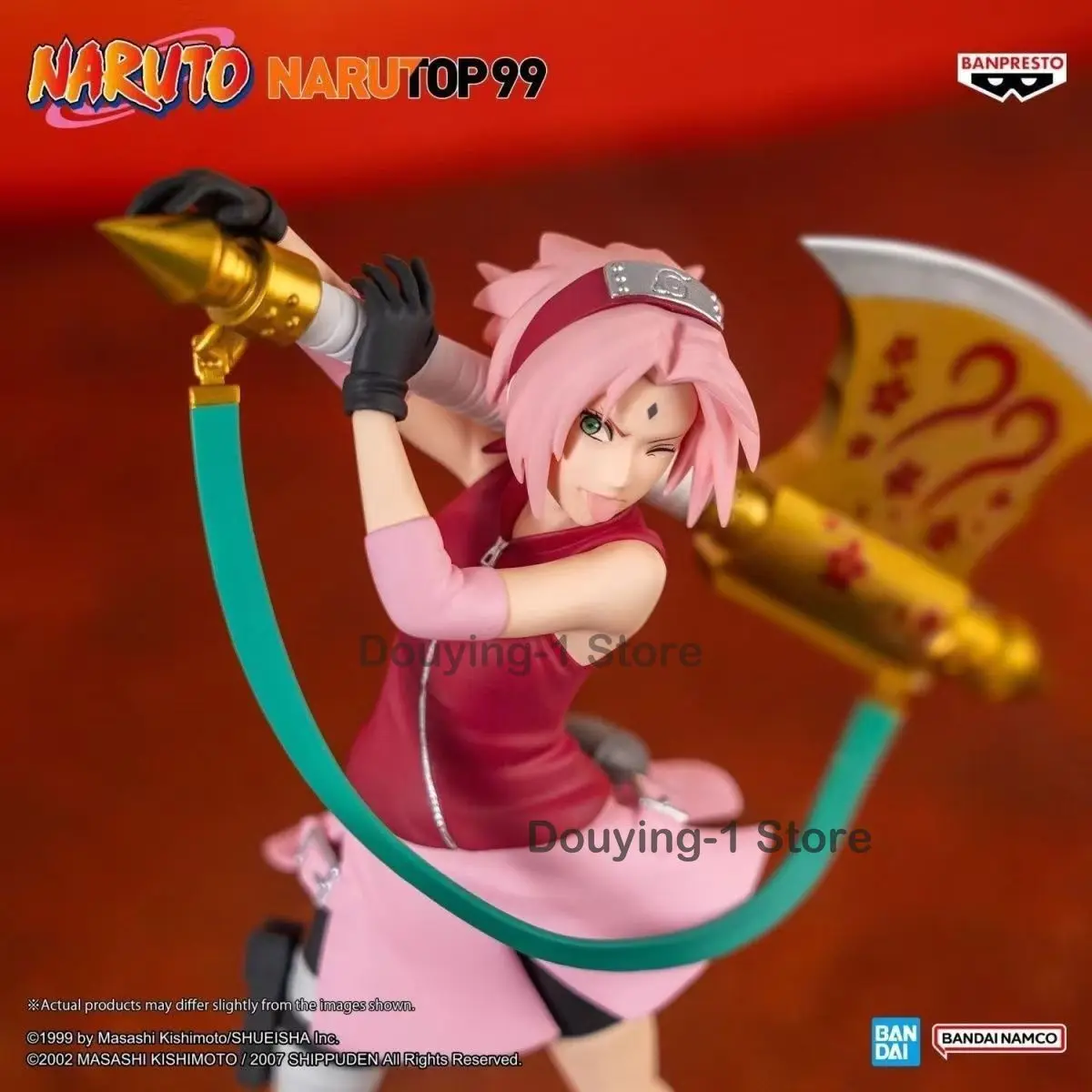 In Stock Bandai NARUTOP99 Haruno Sakura  Anime Action Figures Toys Gift Collectible Model Ornaments