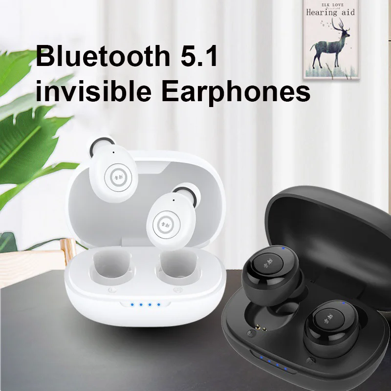 Bluetooth 5.1 ANC ENC Earphones Magnetic Type-C Rechargeable Sound Speaker Loudness Maximizer Outdoor Earbuds For Old Hearing