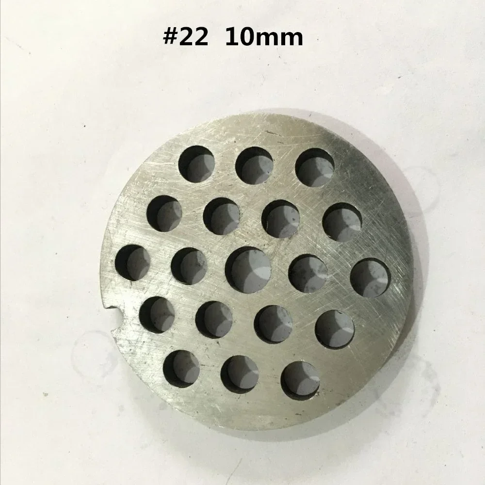 #22 Manganese Steel Meat Grinder Plate Replaceable 3-24mm Hole Chopper Disc for Mixer Food Chopper