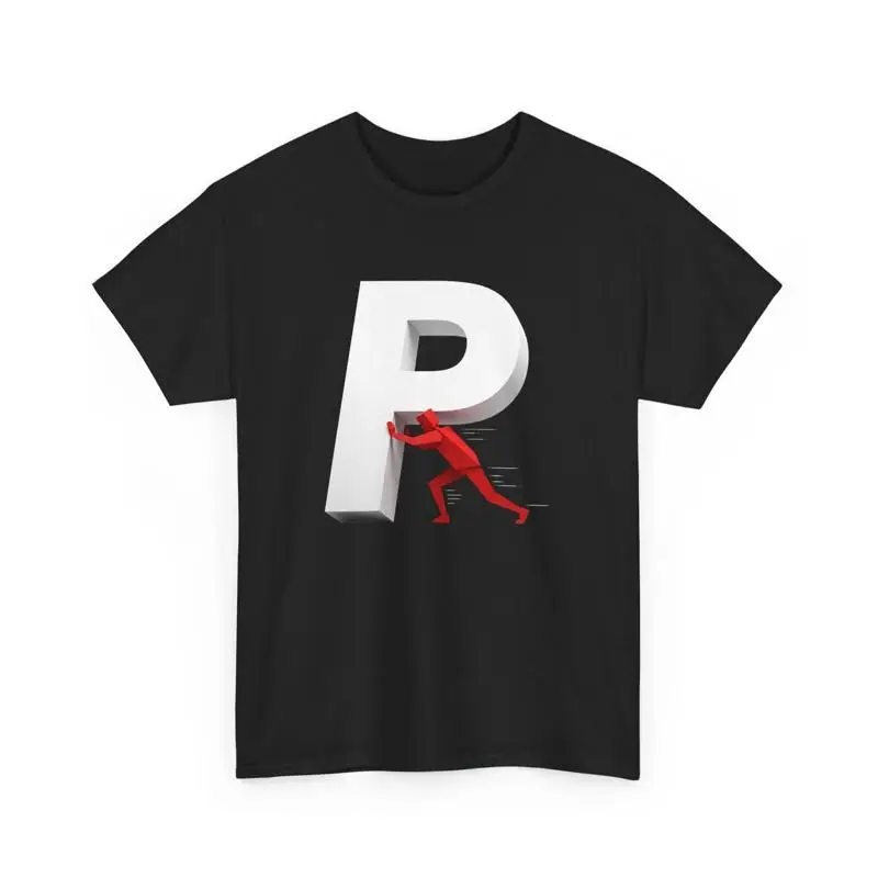 دفع P القطن الثقيل تي شيرت ريترو بوشين #1