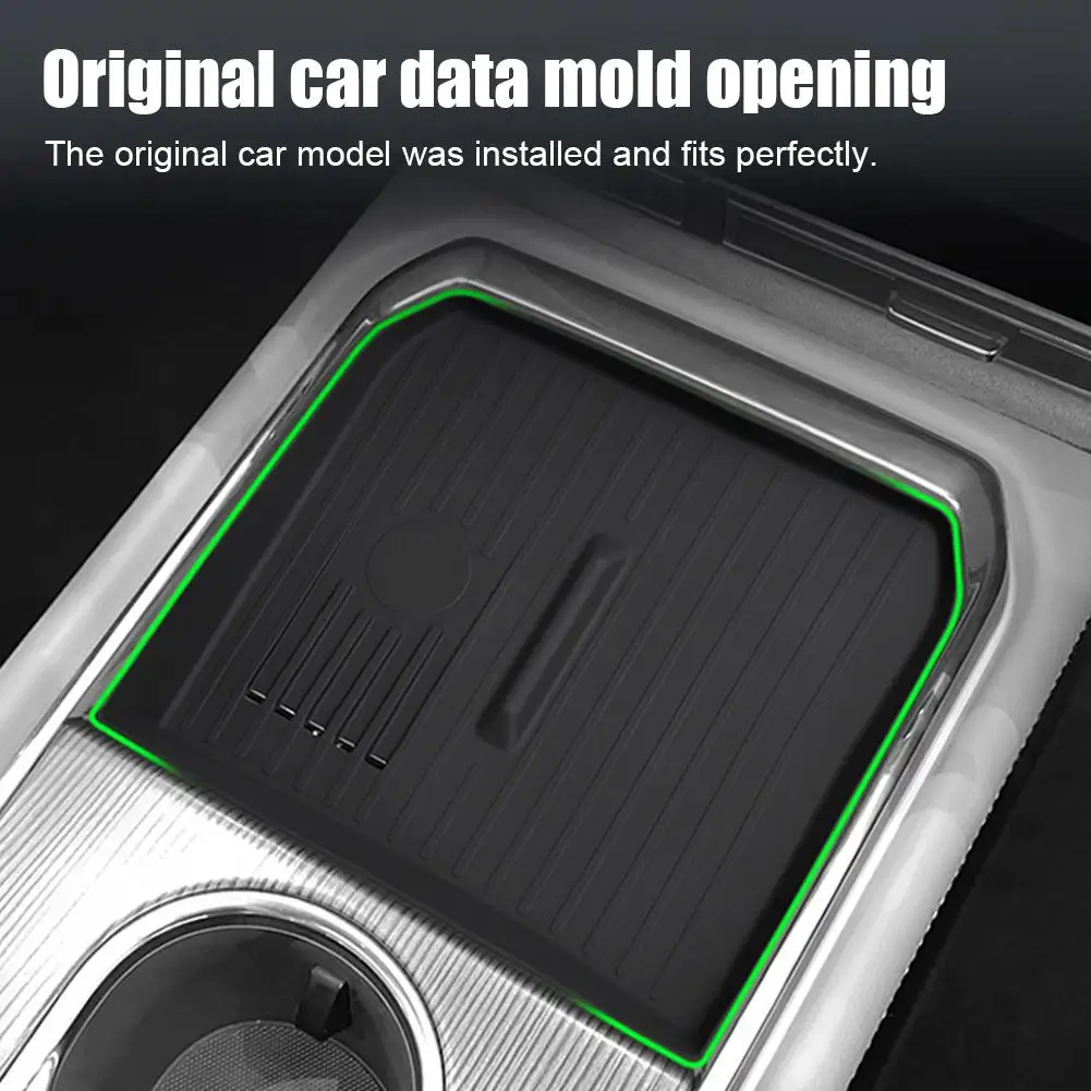 شحن لاسلكي بطانة حماية من السيليكون لمازدا EZ-6 6e 2025 التحكم المركزي مسند الذراع صندوق تخزين صينية تستيفها الملحقات