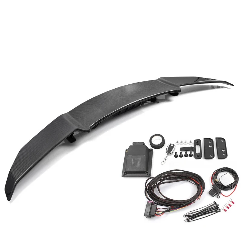 

Electric Universal Carbon Fiber Sedan Car Rear Trunk Tail Boot Automatic Car Spoiler