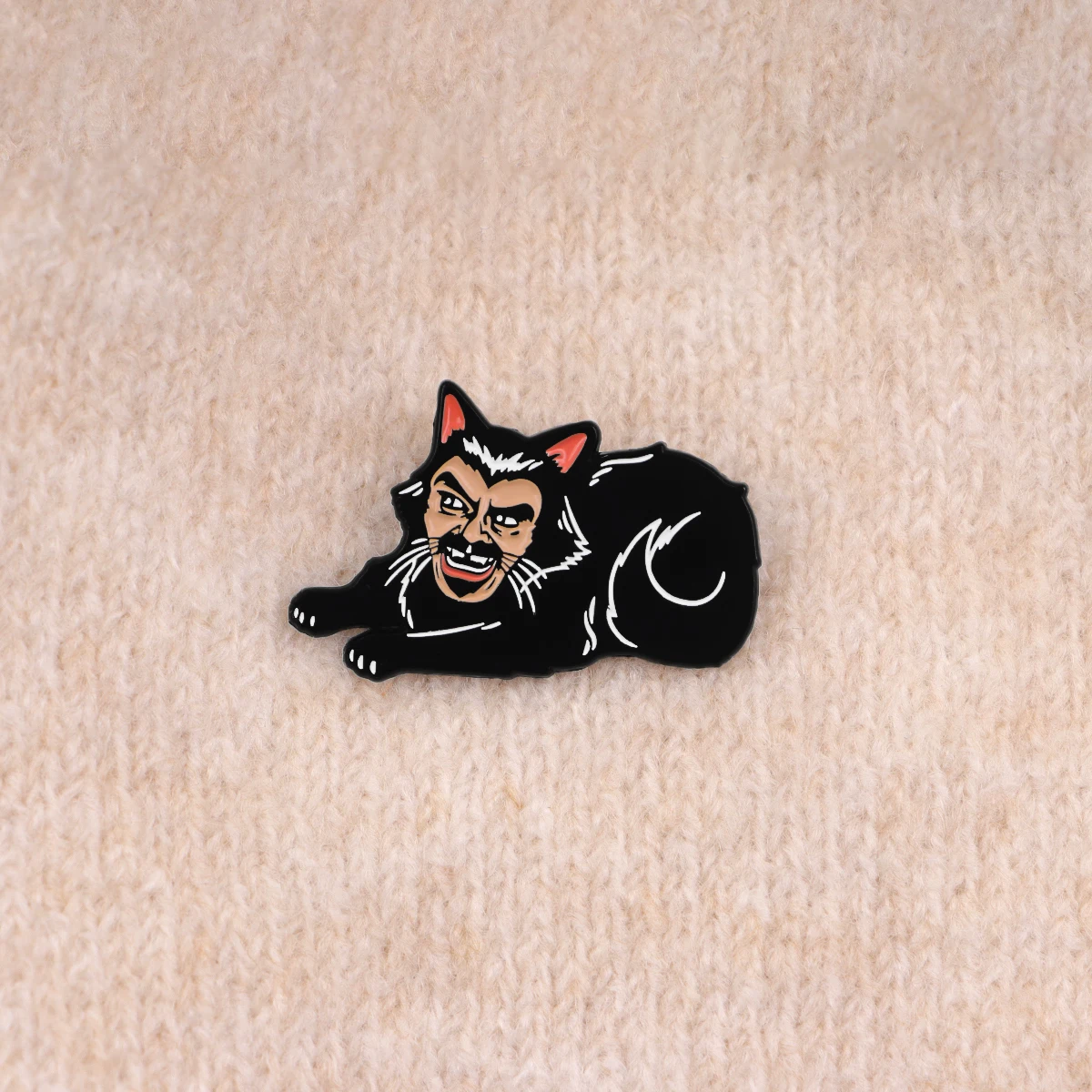 Vintage Movie-Inspired Cat Enamel Pin Brooch