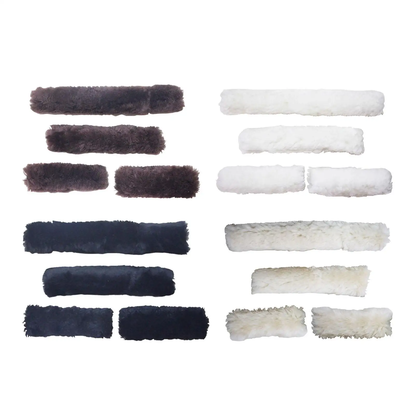 4 قطع من أغطية رسن الخيول، أغطية أنابيب رسن قطيفة بديلة ناعمة قابلة للتنفس لمقطورة التثبيت اليومية #2