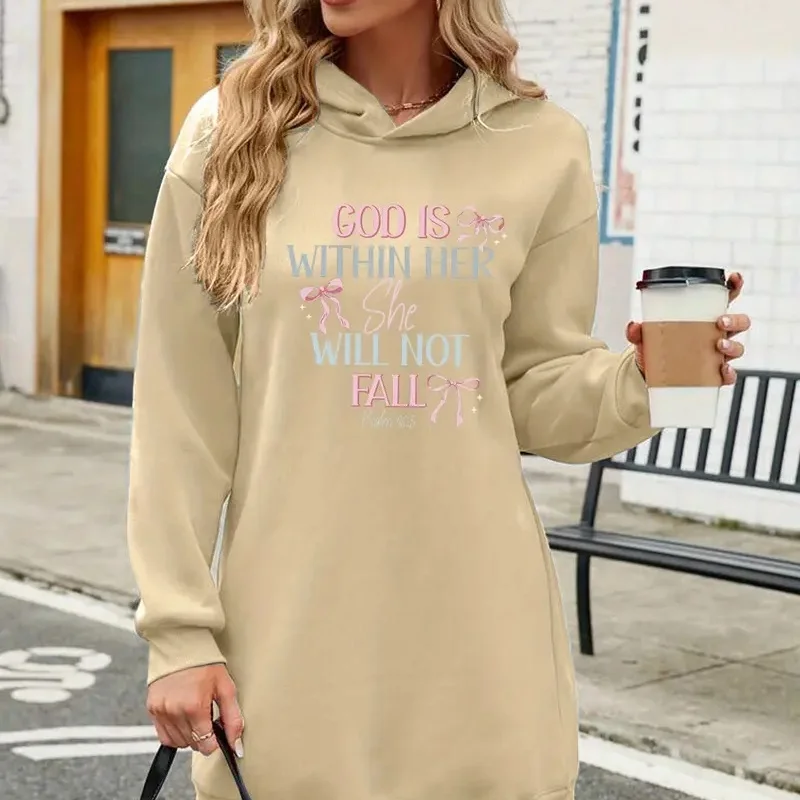 2025 fashionable women's floral 3D pattern hoodie dress, flowing long skirt stylish hoodie dress