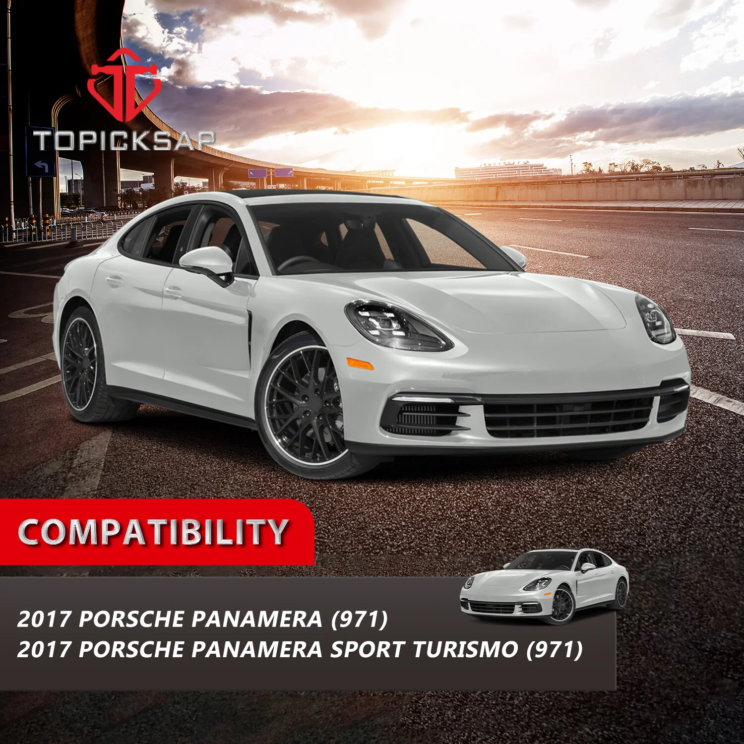 TOPICKSAP 14PC Front Lower Upper Control Arms for Porsche Panamera Sport Turismo 971 2017-2023