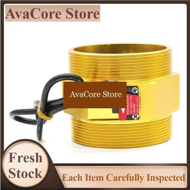 AvaCoreDC3.5-24V Water Flow Sensor, Brass Liquid Flow Meter, Fluid Flow Sensor Switch, Suitable For Farmland Irrigation Systems