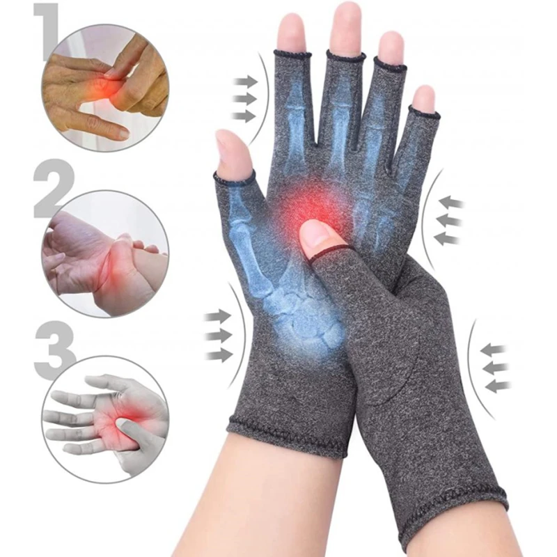 2 Pairs Arthritis Gloves Touch Screen Gloves Anti Arthritis Therapy Compression Gloves Ache Pain Joint Relief Winter Warm Gifts