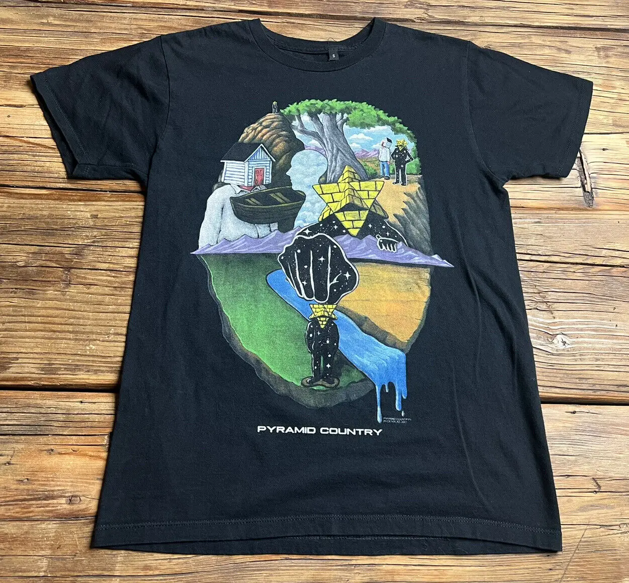 Úîô Èpyramid Country T Shirt Men'S S Black Skateboarding