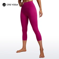 CRZ YOGA Naked Feeling Mesh Leggings da allenamento pantaloni da Yoga-21 pollici Yoga Capris Crop Leggings a vita media