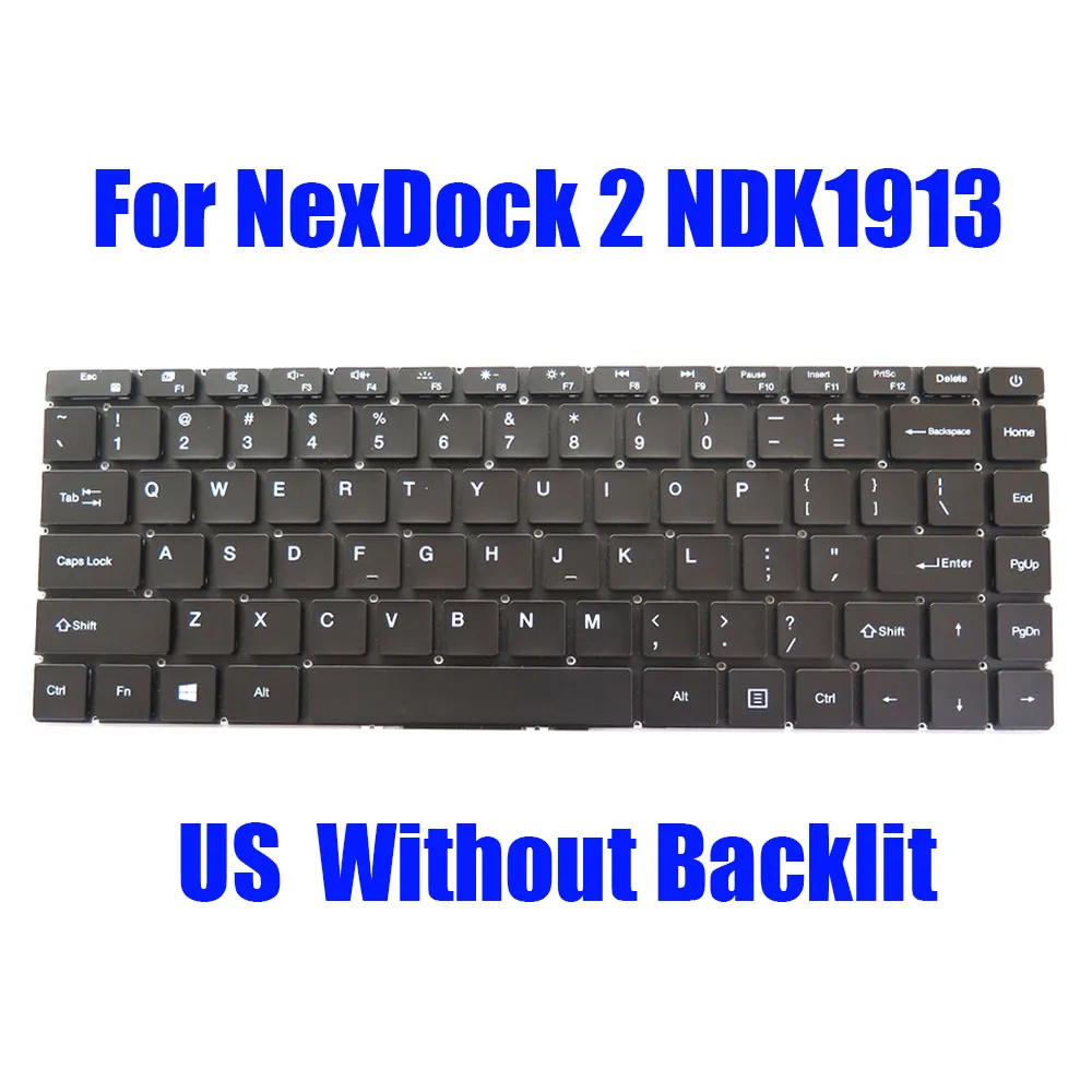 

For NexDock 2 NDK1913 English US Black Without Backlit Replacement Laptop Keyboard New