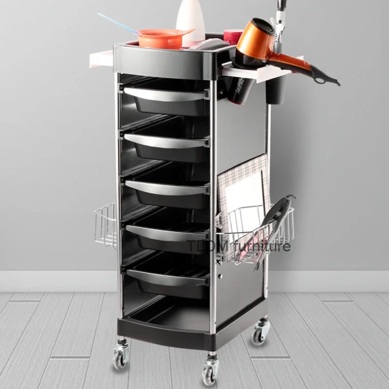 Auxiliary Car With Wheels Trolley Makeup Cart Machine Professional Beauty Salon Furniture Luxury Living Room Carritos Organizer