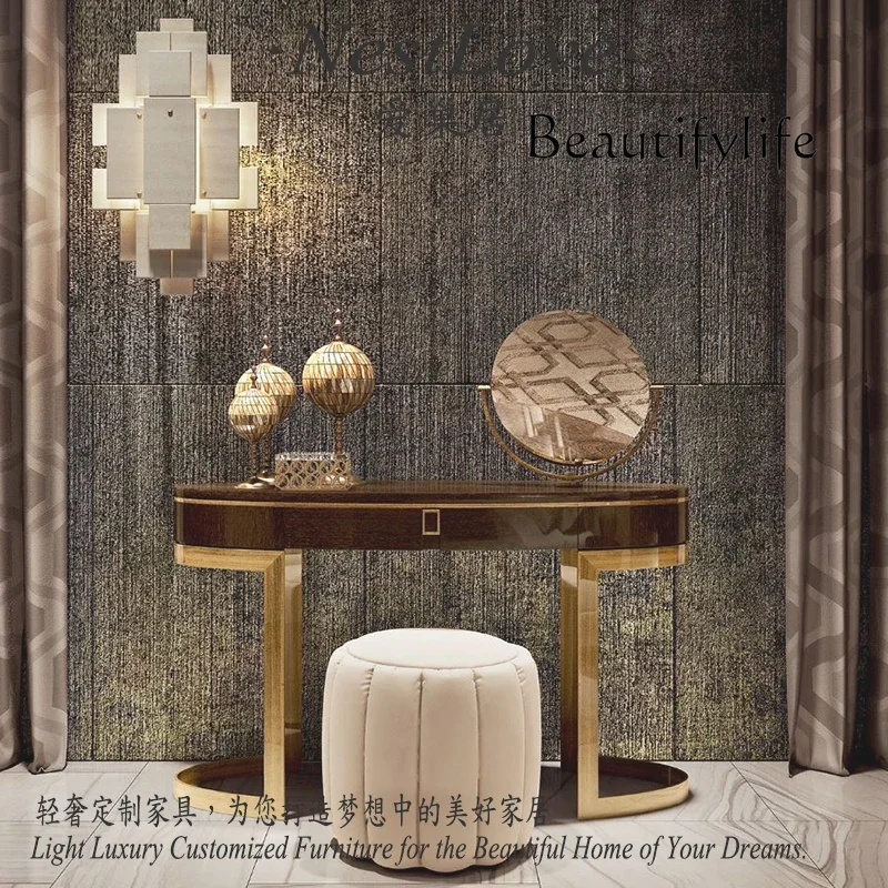 Q Light luxury solid wood dresser villa mansion multi-functional dresser Italian artistic sense