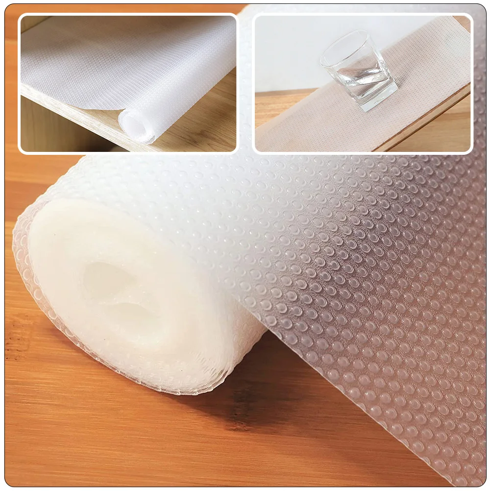 

1 Roll Eva Kitchen Drawer Liner Waterproof Non-Slip Cabinet Cushion Transparent Mat Household Shelf Liner Protective
