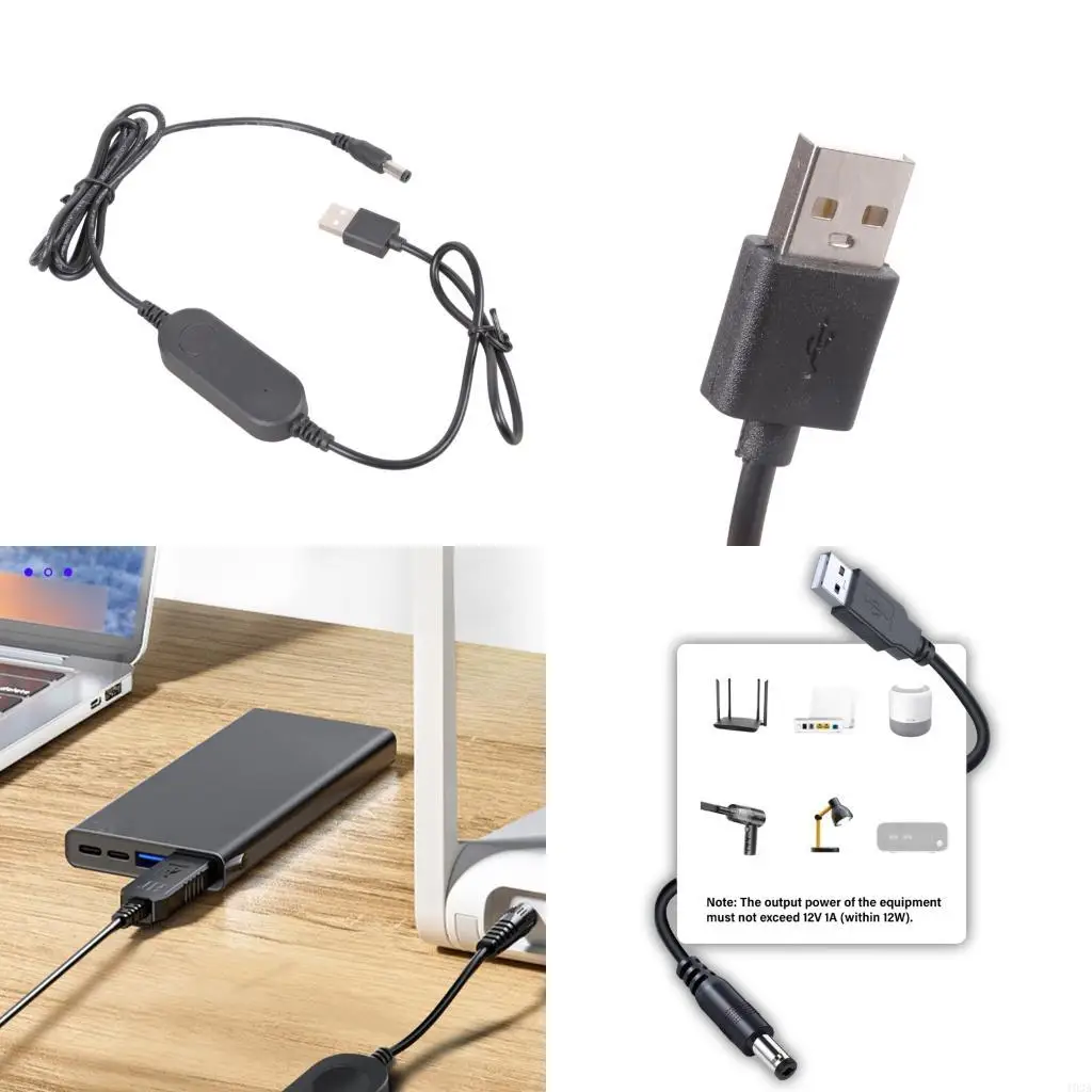 193A USB to 12V Converters Wire for Digital Accessories and Small Electronic Appliance