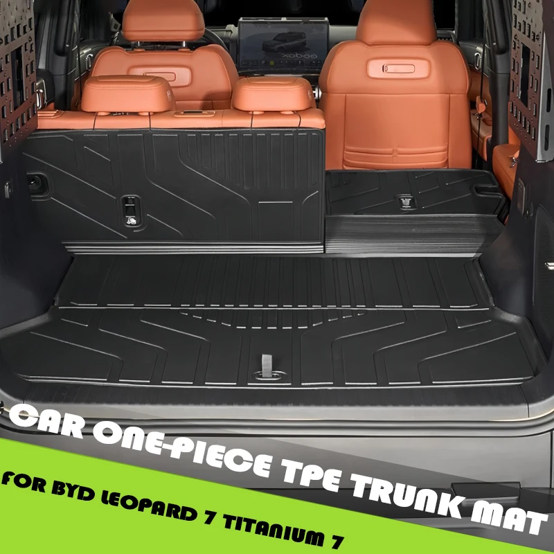 Car One-piece TPE Trunk Mat Fit for BYD Leopard 7 Titanium 7 Modified Car One-piece Trunk Protection Mat Interior Upgrade Parts