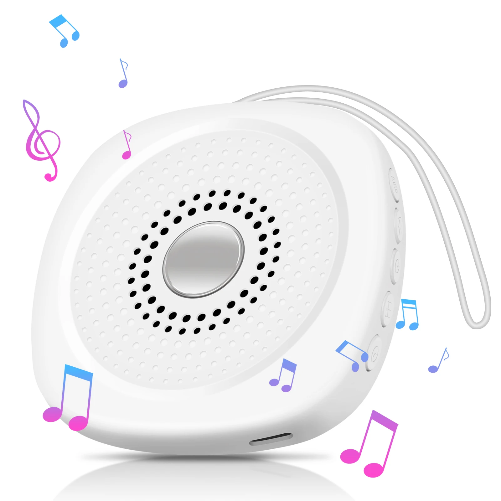 White Noise Sleep Aid Portable Baby Timed Sleep Aid Device with Multiple Sound Effects Suitable for Assisting Sleep in Adults and The Elderly