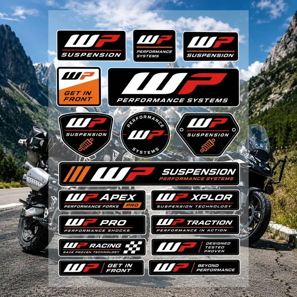 A-W-WP-R Racing Motorcycle Stickers Set Waterproof Vinyl Decals For Helmet Motorcycle Car Laptop Skateboard Luggage
