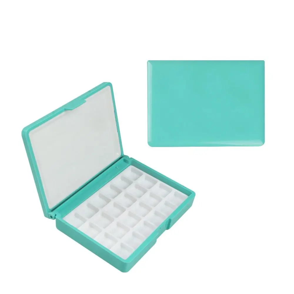 

Art Supply 12/24 Girds Painting Box Plastic Portable Palette Watercolor Oil Acrylic Gouache Paint Subpackage Colour Dispenser