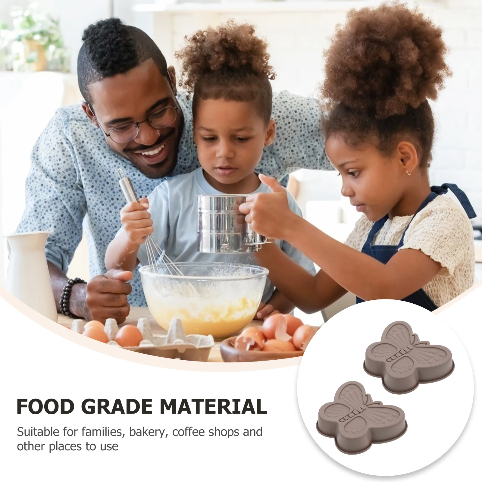 

2Pcs Butterfly Cake Mold High Temperature Non-Stick Baking Mold for Home DIY Cake Making Tool Kitchen Baking Supply