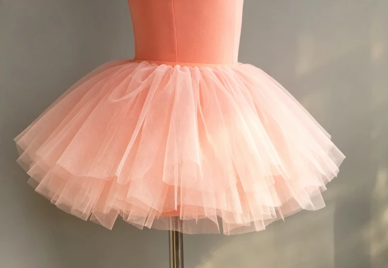 Ballet Tutu Skirt 4‑Layer Tulle Mesh Half Skirt Soft Fluffy Lightweight Breathable Professional Performance Ballroom Dance Wear