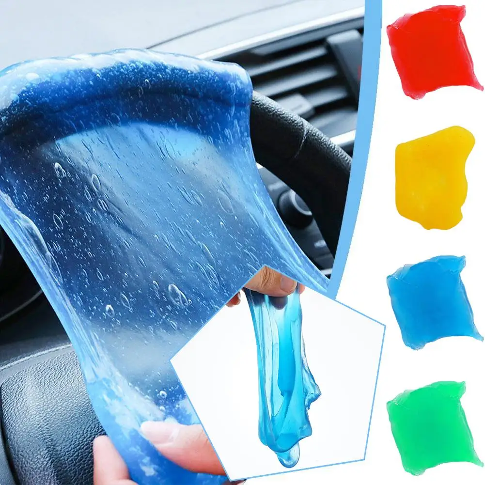 Car Cleaning Gel Soft Glue Car Air Outlet Vacuum Mud Multi-function Cleaner Gel Keyboard Cleaning Dust Soft Mud Dirt Car P0C4
