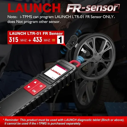 Диагностический инструмент LAUNCH I-TPMS для измерения давления в шинах, датчик RF 433/315 МГц для X431 V/V+/PRO3/PRO3S/PAD V для автомобилей